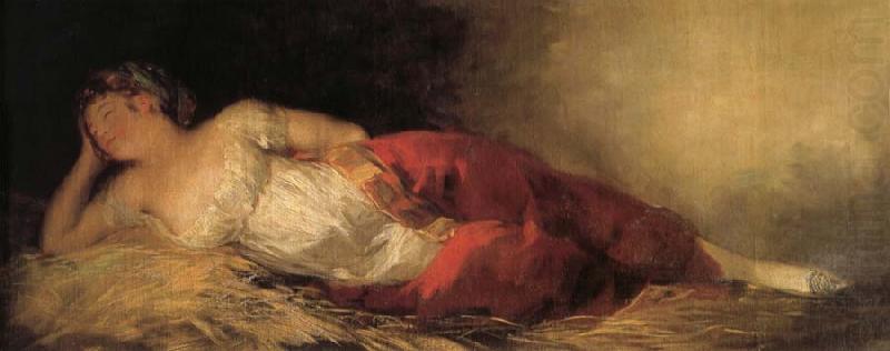 Young Woman Asleep, Francisco Goya